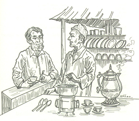 A conversation with a tea seller