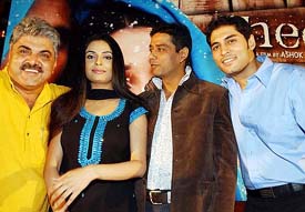 Actress Sheen with actors Tarun Arora and Anup Soni and Director Ashok Pandit at a Press conference